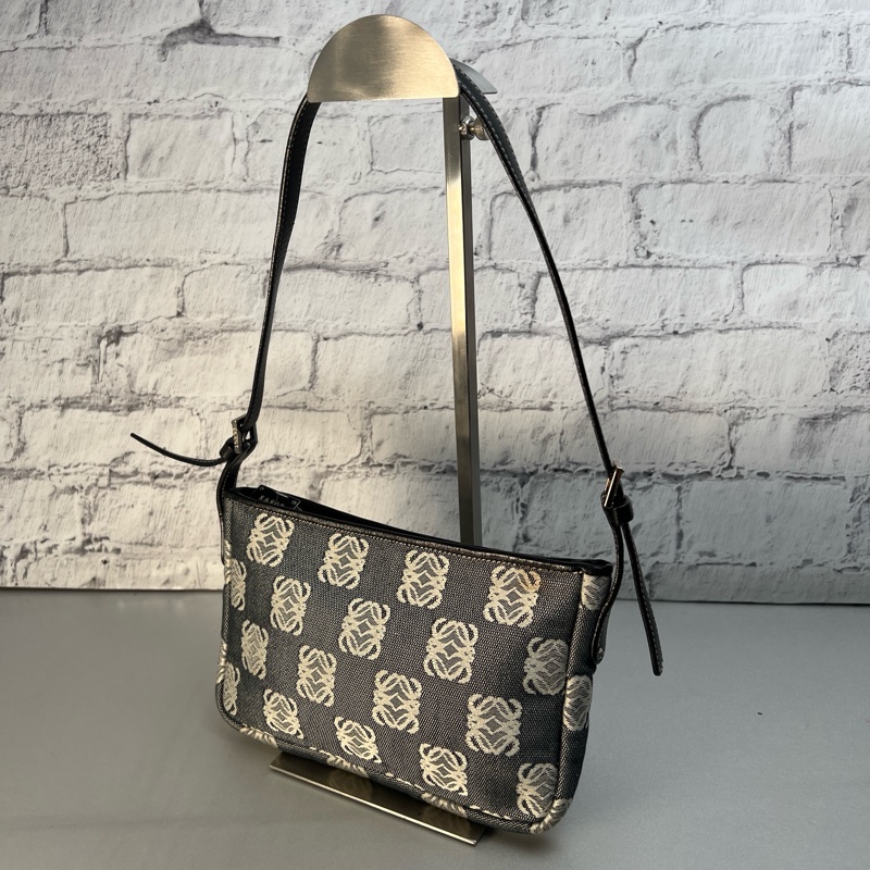 Loewe 老花牛仔布面麻將包-3