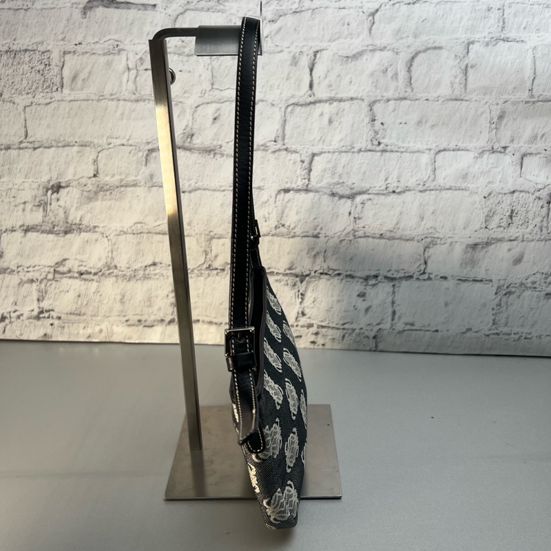 Loewe 老花牛仔布面麻將包-5