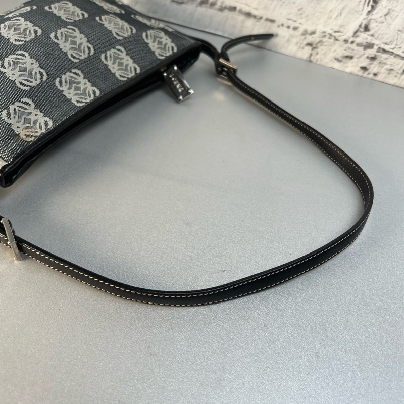 Loewe 老花牛仔布面麻將包-6