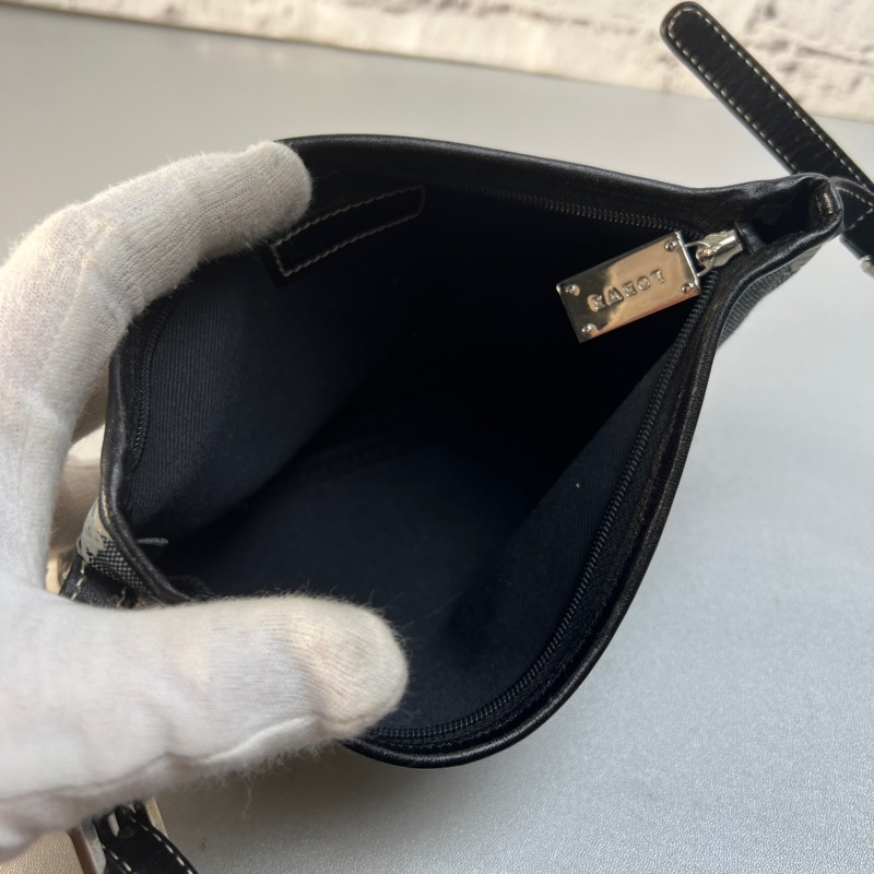 Loewe 老花牛仔布面麻將包-12