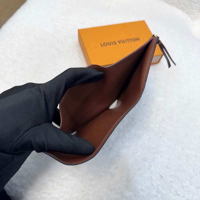 LouisVuitton路易威登LV原花Monogram咖啡色Victorine三折短夾錢包M62472-7