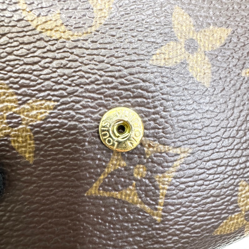 LouisVuitton路易威登LV原花Monogram咖啡色Victorine三折短夾錢包M62472-10