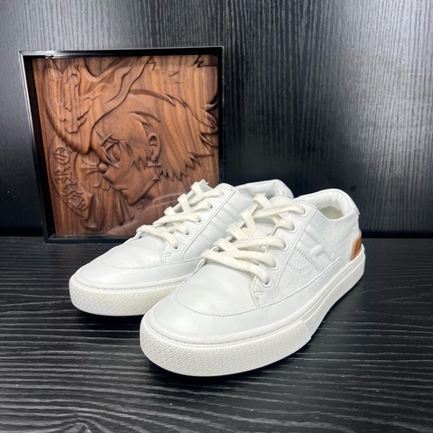 HERMES愛馬仕 Deep 白棕板鞋 37碼