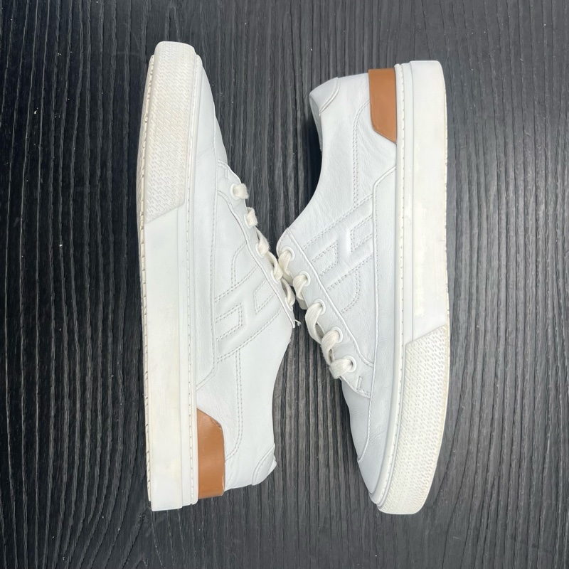 HERMES愛馬仕 Deep 白棕板鞋 37碼-5