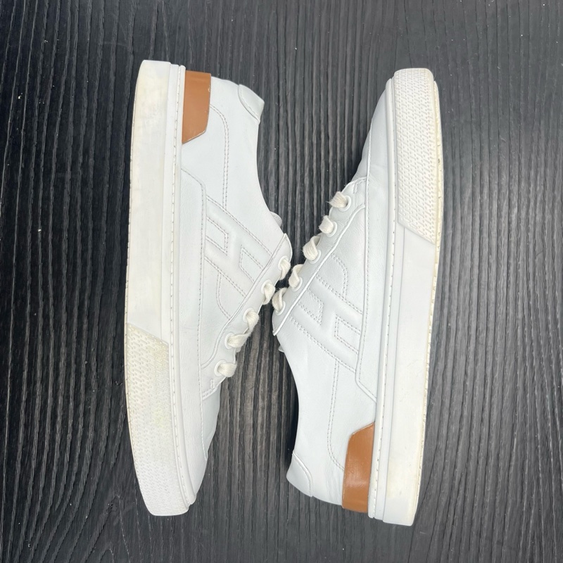 HERMES愛馬仕 Deep 白棕板鞋 37碼-6