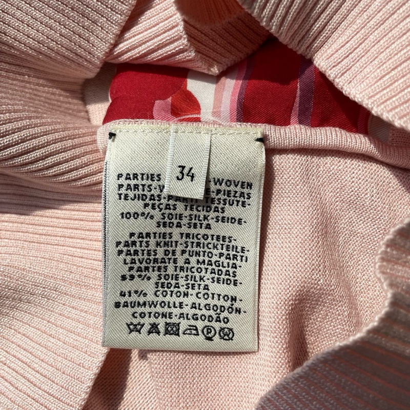 99新/Hermes/愛馬仕/真絲拼接針織衫/34碼-10