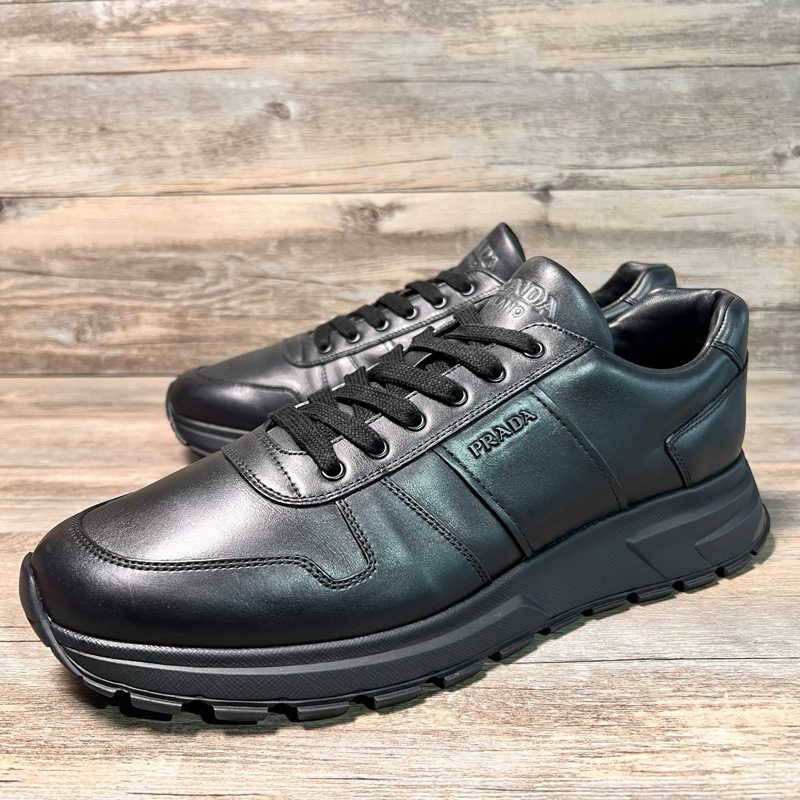 普拉達 Prada 黑色 黑武士 休閒鞋 運動鞋 44-0