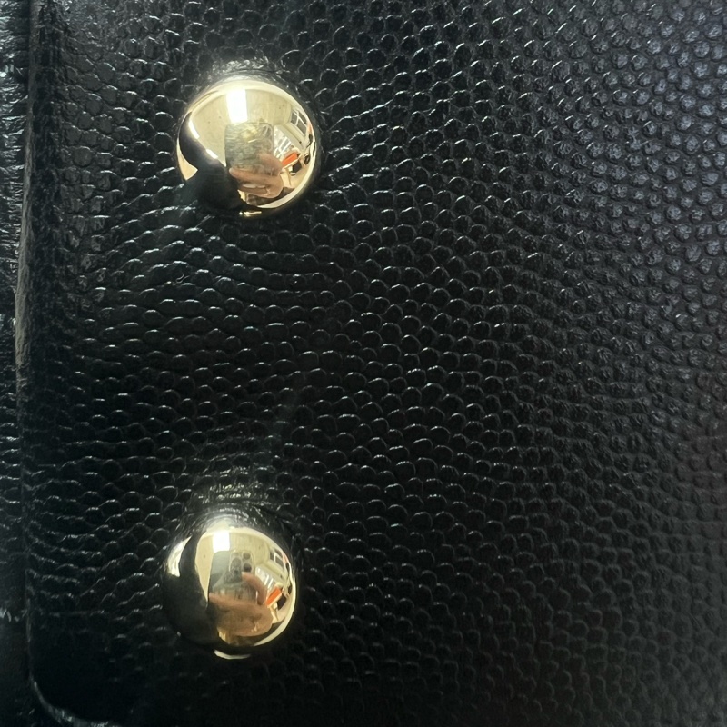 Chanel coco handle 黑金牛皮小號手柄包-12