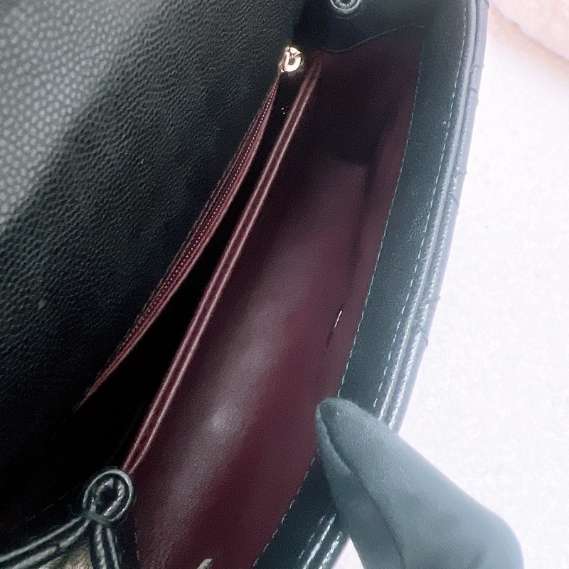 Chanel coco handle 黑金牛皮小號手柄包-14