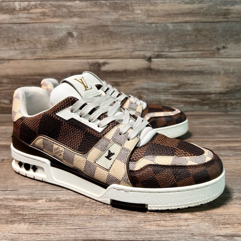 Louis Vuitton路易威登 trainer 蘇富比 棋盤格 棕色 43碼-1