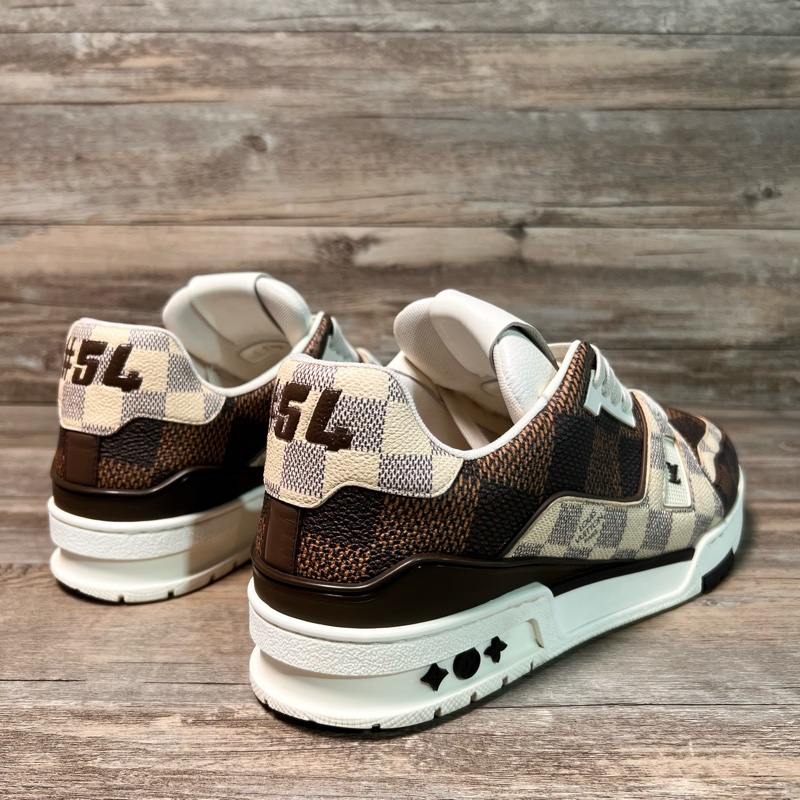 Louis Vuitton路易威登 trainer 蘇富比 棋盤格 棕色 43碼-2