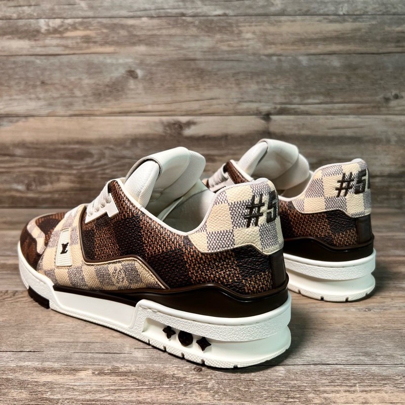 Louis Vuitton路易威登 trainer 蘇富比 棋盤格 棕色 43碼-3