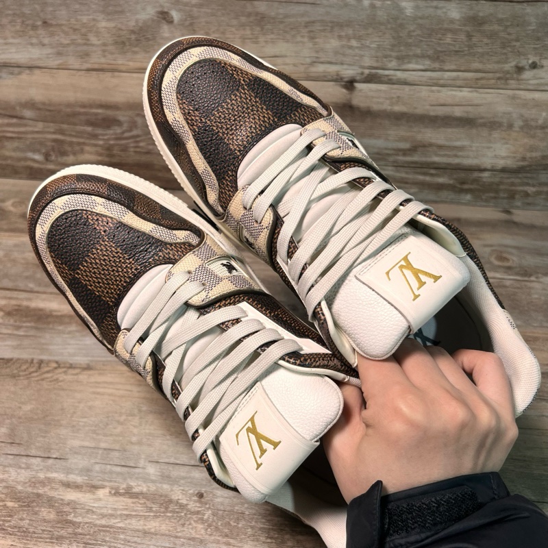 Louis Vuitton路易威登 trainer 蘇富比 棋盤格 棕色 43碼-4