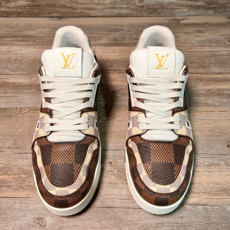 Louis Vuitton路易威登 trainer 蘇富比 棋盤格 棕色 43碼-10