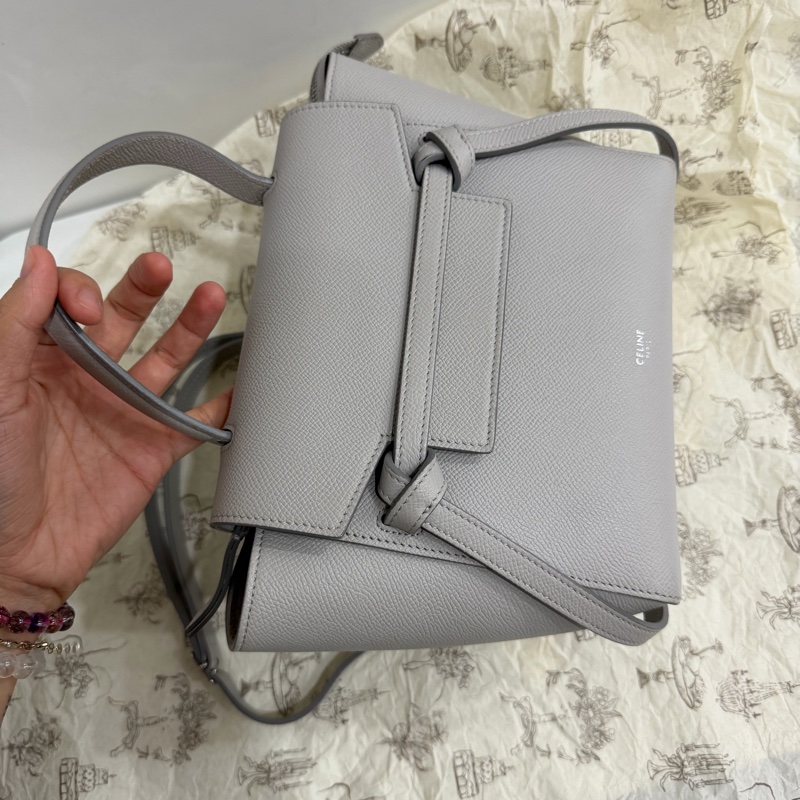old celine belt bag nano 灰藍 小號-1