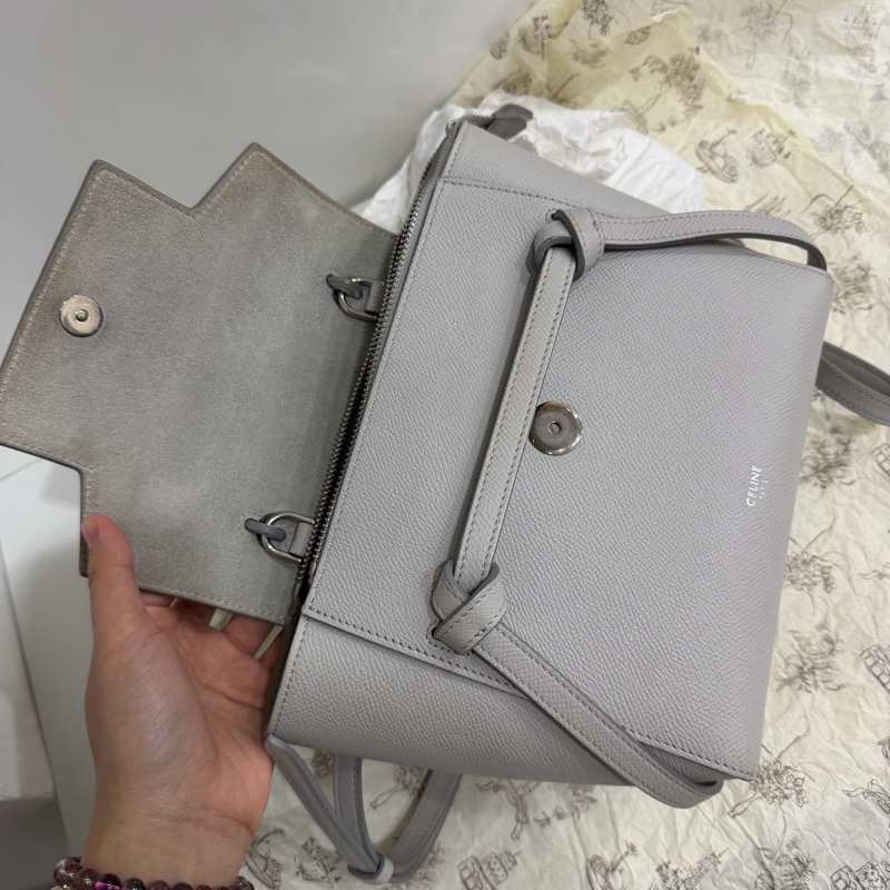 old celine belt bag nano 灰藍 小號-7