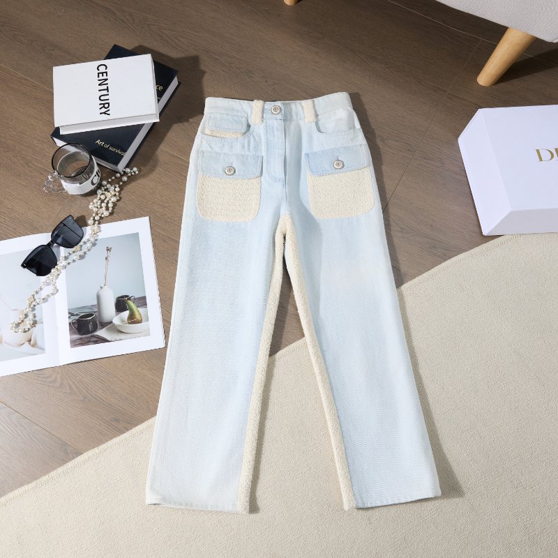 ❤️CHANEL 優雅牛仔褲 精緻cc鈕扣-0