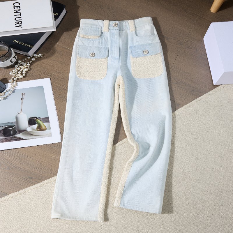 ❤️CHANEL 優雅牛仔褲 精緻cc鈕扣-1