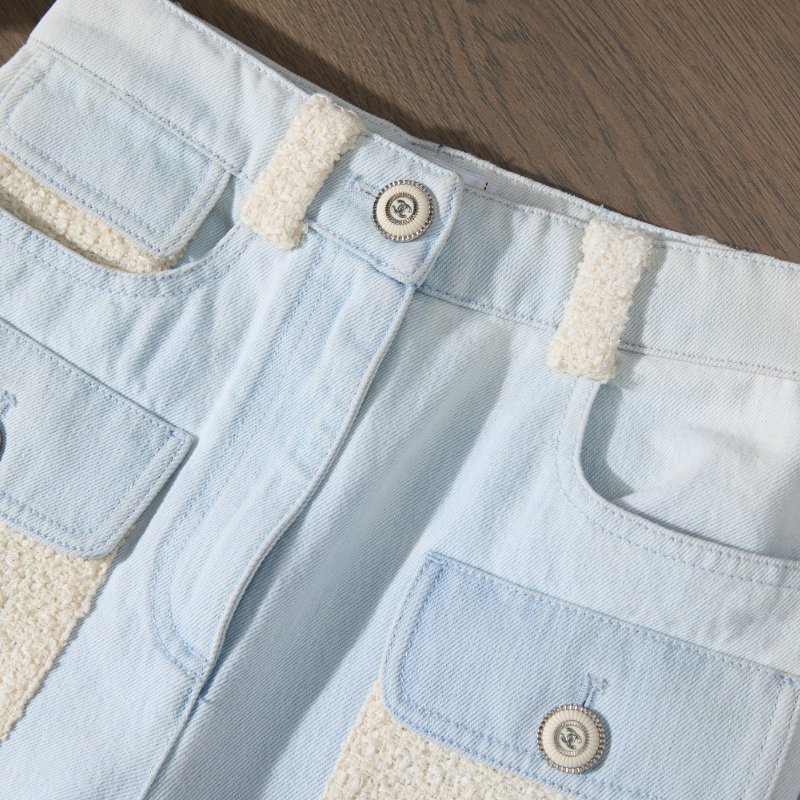 ❤️CHANEL 優雅牛仔褲 精緻cc鈕扣-2