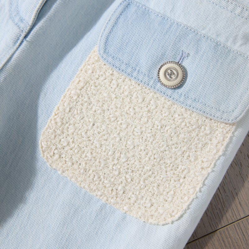 ❤️CHANEL 優雅牛仔褲 精緻cc鈕扣-5