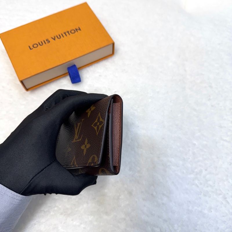 LouisVuitton路易威登LV原花Monogram咖啡色EnveloppeCarteDeVisite名片夾卡片套M63801-3