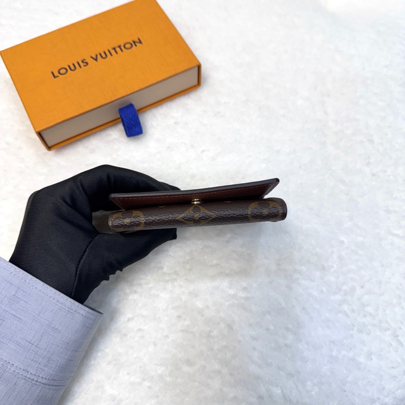 LouisVuitton路易威登LV原花Monogram咖啡色EnveloppeCarteDeVisite名片夾卡片套M63801-4