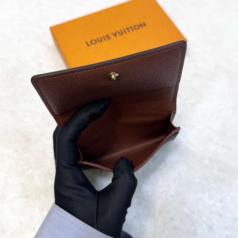 LouisVuitton路易威登LV原花Monogram咖啡色EnveloppeCarteDeVisite名片夾卡片套M63801-7