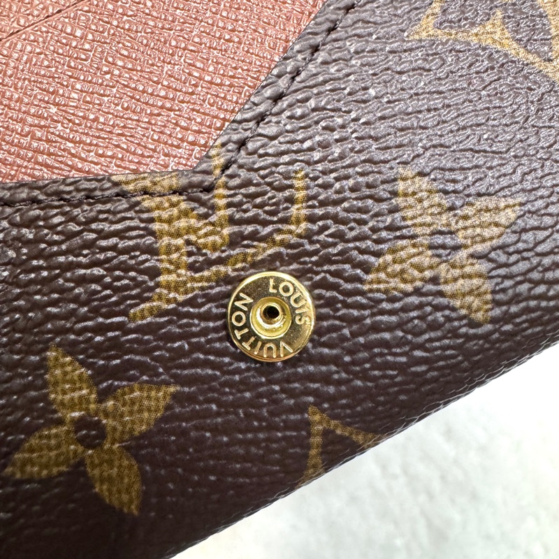LouisVuitton路易威登LV原花Monogram咖啡色EnveloppeCarteDeVisite名片夾卡片套M63801-9