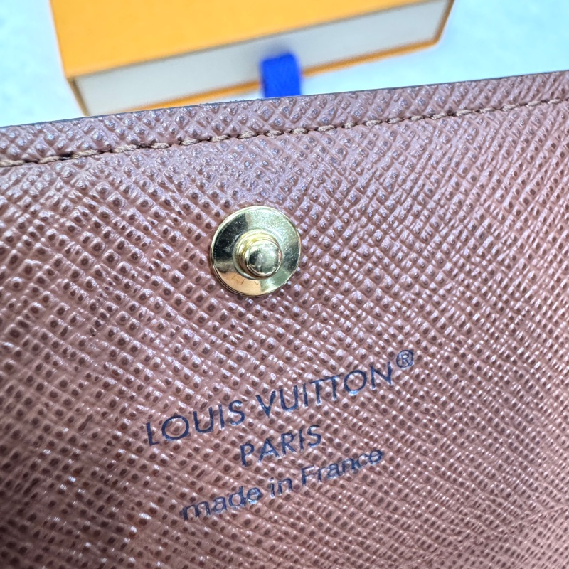 LouisVuitton路易威登LV原花Monogram咖啡色EnveloppeCarteDeVisite名片夾卡片套M63801-10