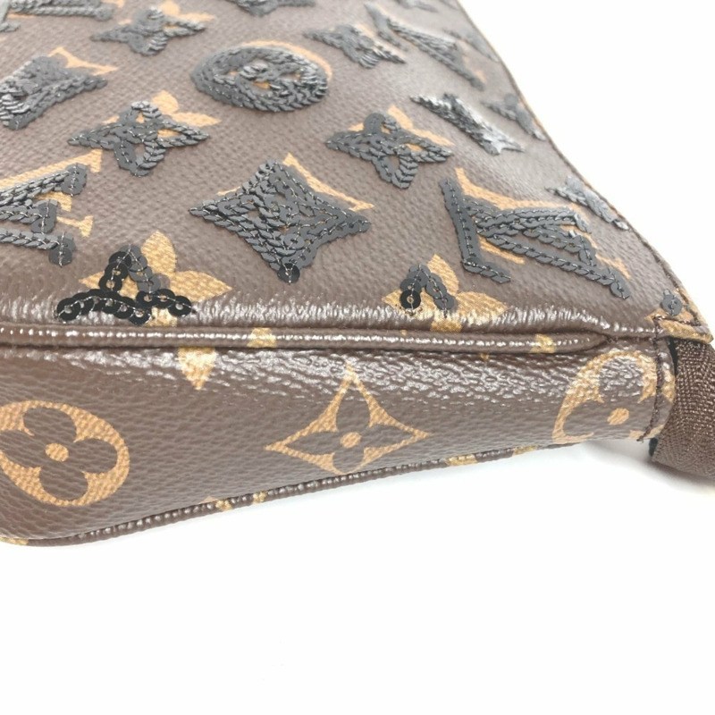 路易威登 M26473 Monogram Sequin Pochette Accessoires 手提包/配件包/肩包/帆布包/女士棕色 近全新-7