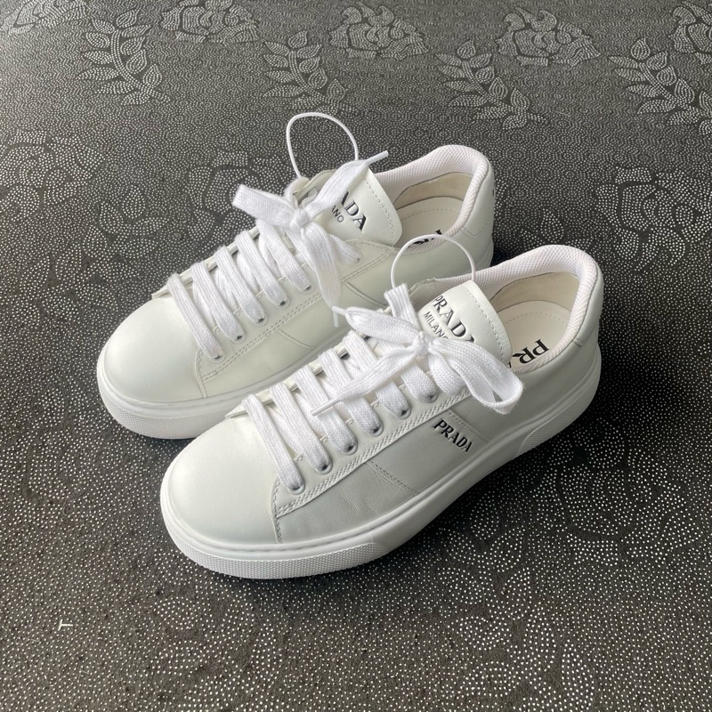 99新prada純白黑字板鞋41.5碼-8
