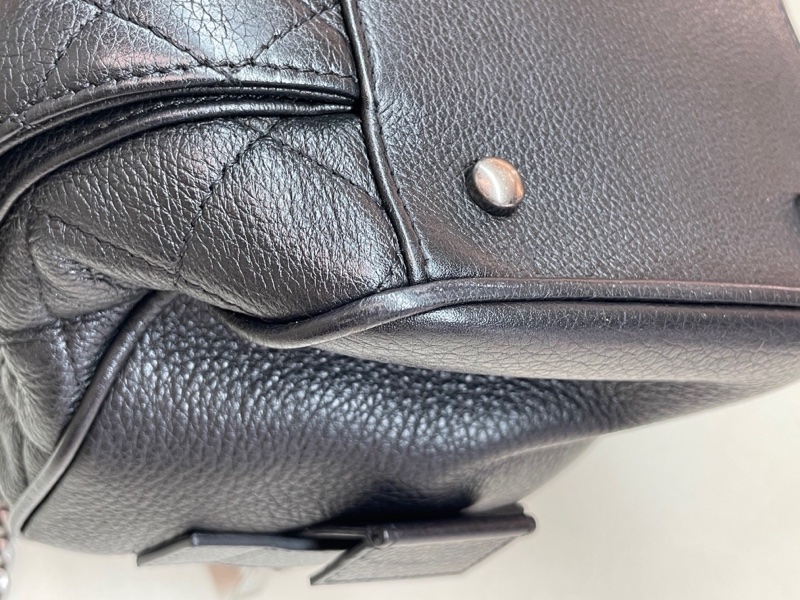 Chanel 限量黑金鴛鴦扣✨荔枝牛皮鏈條托特包 Tote-10