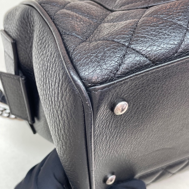 Chanel 限量黑金鴛鴦扣✨荔枝牛皮鏈條托特包 Tote-14