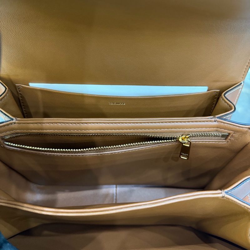 Celine赛琳凯旋门豆腐包老花teen 凯旋扣包 18.5*4*16,-4