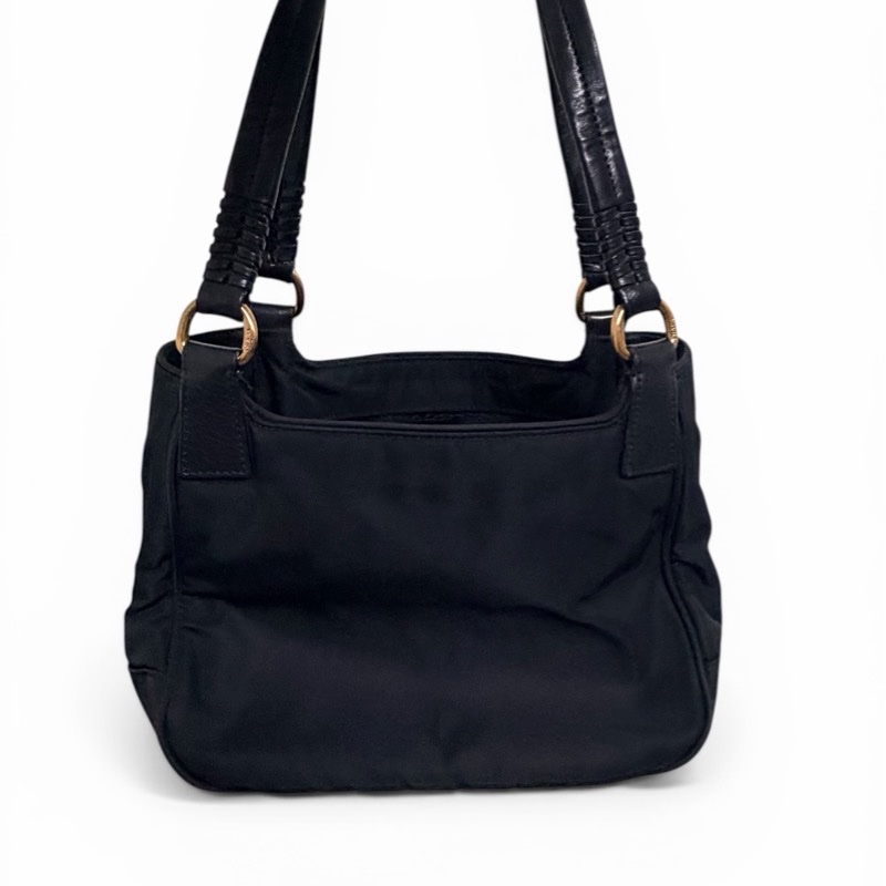 PRADA 黑金尼龍托特包-1