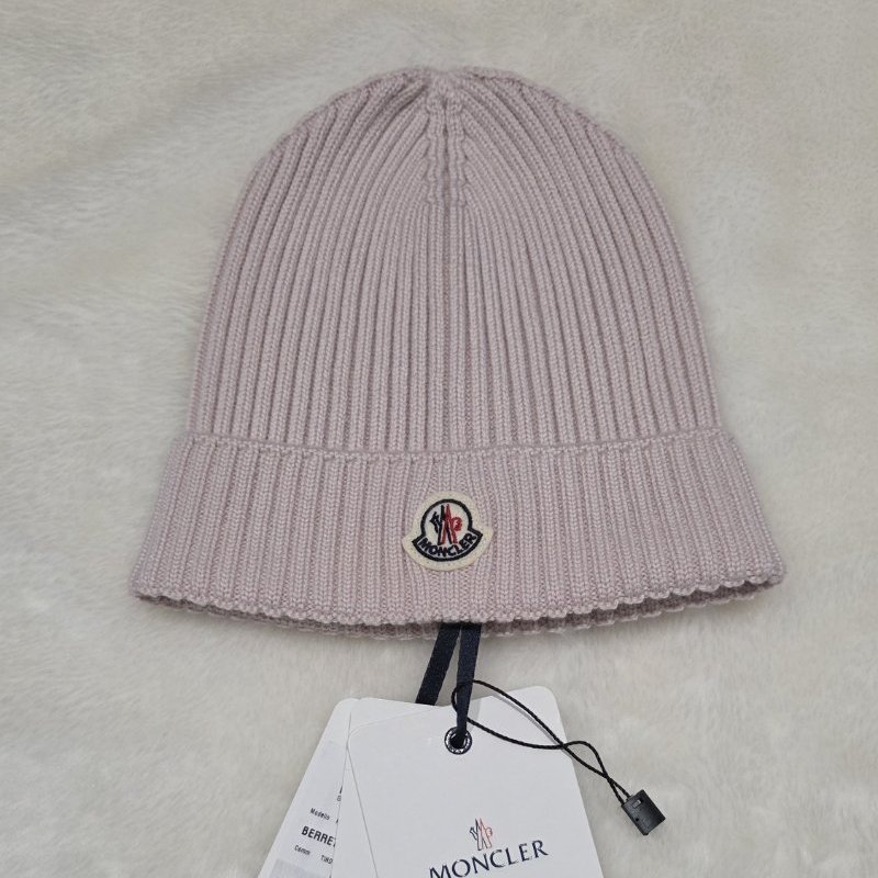 時尚MONCLER品牌LOGO羅紋粗針織羊毛帽/ 保暖帽/ 冷帽-0