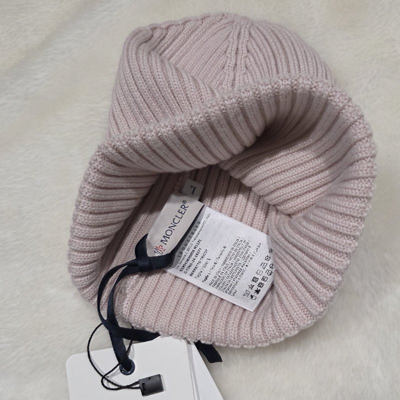 時尚MONCLER品牌LOGO羅紋粗針織羊毛帽/ 保暖帽/ 冷帽-3