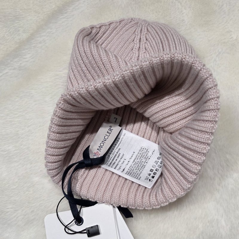 時尚MONCLER品牌LOGO羅紋粗針織羊毛帽/ 保暖帽/ 冷帽-4