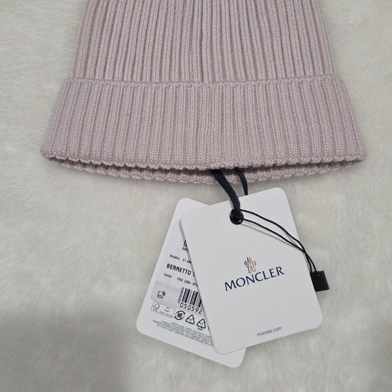 時尚MONCLER品牌LOGO羅紋粗針織羊毛帽/ 保暖帽/ 冷帽-5