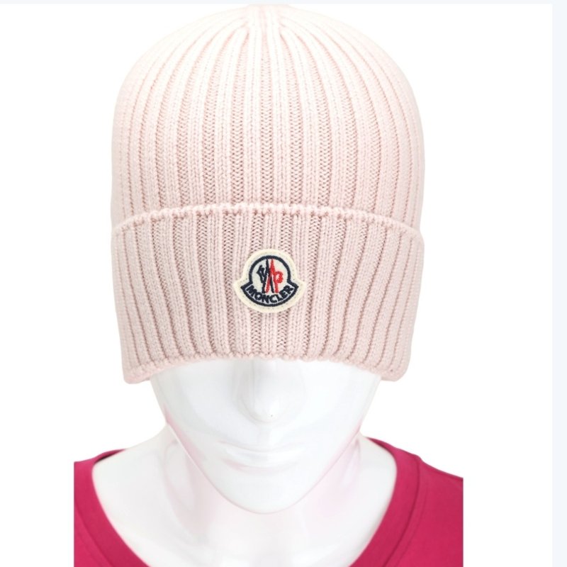 時尚MONCLER品牌LOGO羅紋粗針織羊毛帽/ 保暖帽/ 冷帽-9