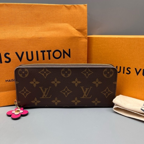 LV 98新 老花小花長款拉鍊錢包 尺寸19*9