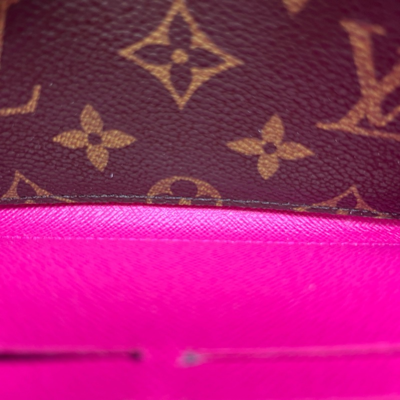 LV 98新 老花小花長款拉鍊錢包 尺寸19*9-8