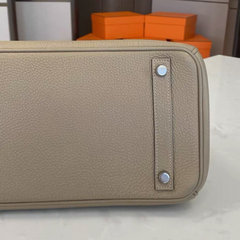 Hermes愛馬仕 birkin 30斑鳩灰togo皮銀扣框K 鎖具-1