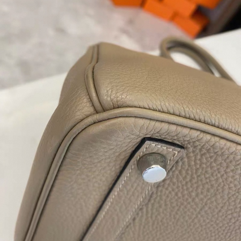 Hermes愛馬仕 birkin 30斑鳩灰togo皮銀扣框K 鎖具-5