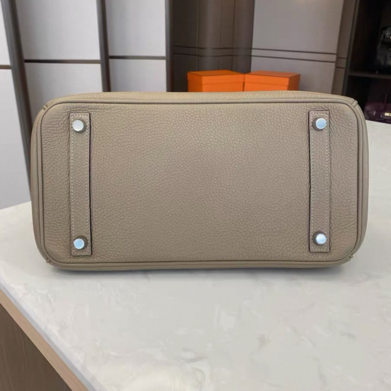 Hermes愛馬仕 birkin 30斑鳩灰togo皮銀扣框K 鎖具-12