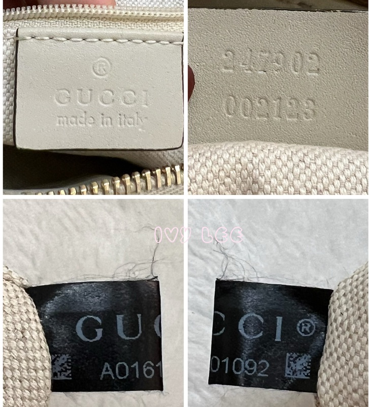 Gucci 烏木色 緹花帆布 白色牛皮飾邊 兩用包 247902 斜背包 肩背手提 正品 二手精品-20