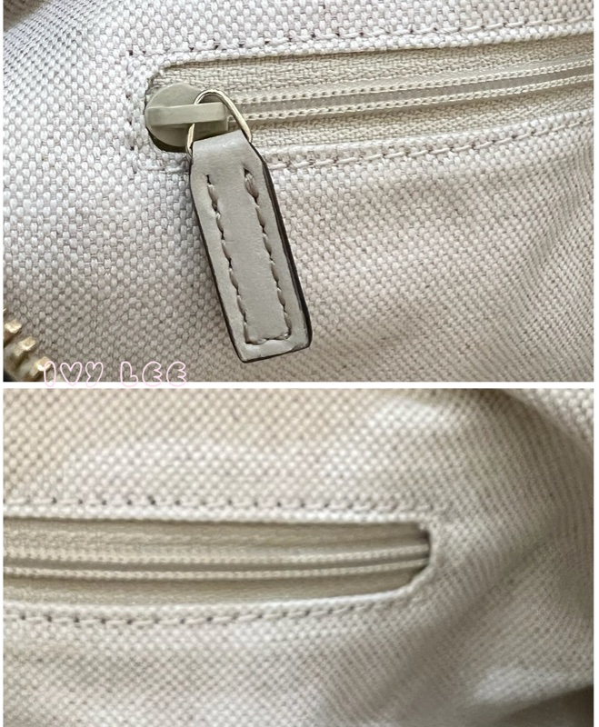 Gucci 烏木色 緹花帆布 白色牛皮飾邊 兩用包 247902 斜背包 肩背手提 正品 二手精品-21