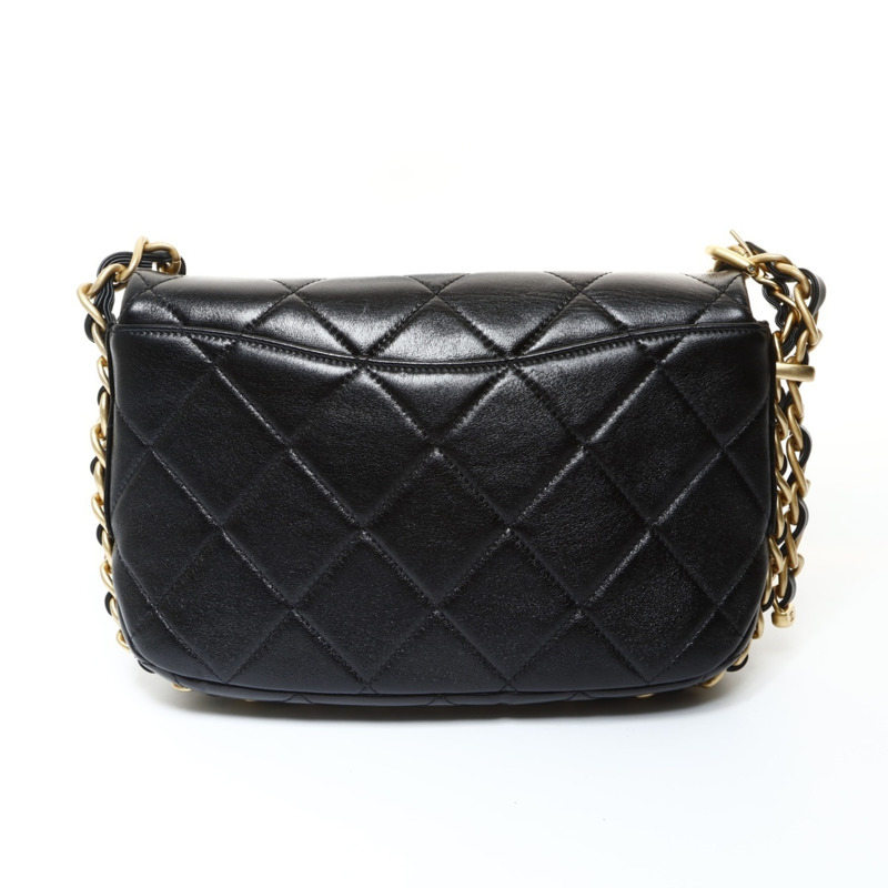 香奈兒 (CHANEL) Matelasse 鏈條肩背包,黑色,WS26058-1