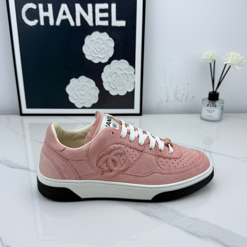 ⭐️Chanel香奈兒 粉色麂皮板鞋 36.5碼 下地一次 成色如圖/jm01881-2