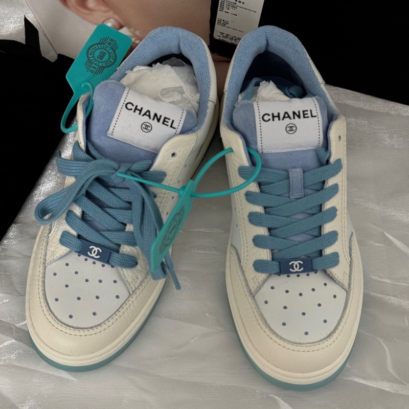 ⭐️Chanel香奈兒 藍白板鞋運動鞋 閒置新 37碼 061705-8